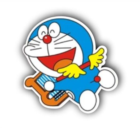 Angel Doreamon Sticker Mockup