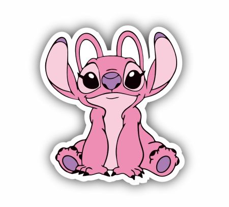 Angel Stitch Sticker Mockup