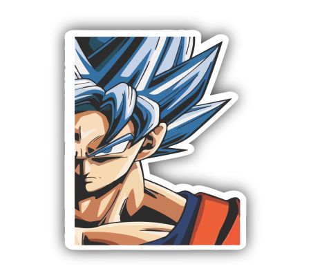 Angry Goku Sticker Mockup