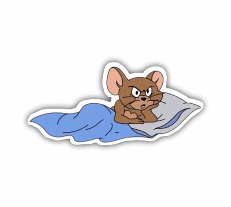 Angry Jerry Cartoon Sticker Mockup