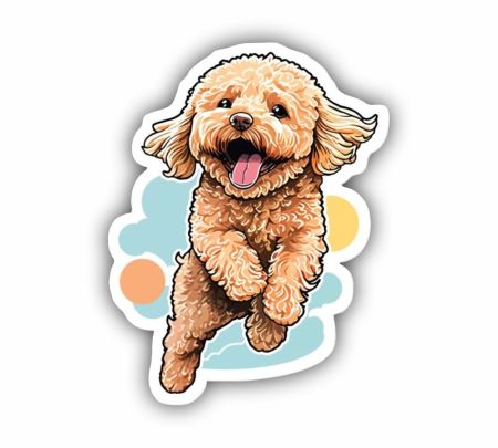Apricot Blonde Cockapoo Sticker