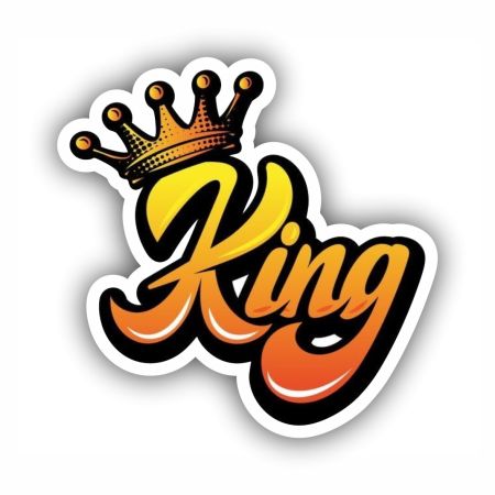 King Sticker Mockup