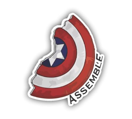 Avengers Assemble Sticker Mockup