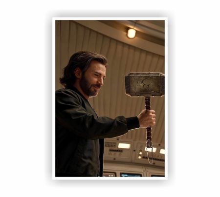 Avengers Doomsday Thor Mjolnir Poster Mockup