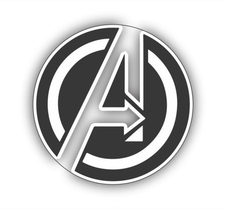 Avengers Sign Sticker Mockup