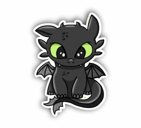 Baby Black Dragon Sticker