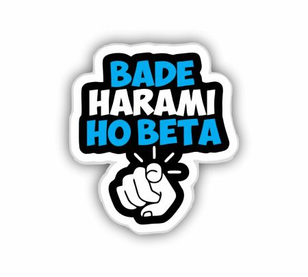 Bade Haraami Ho Beta Sticker Mockup
