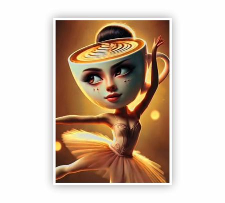 Ballerina Cappuccino Poster Mockup