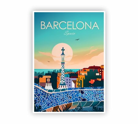 Barcelona Spain Poster Mockup