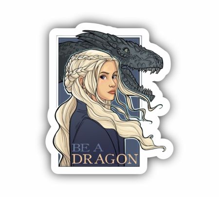 Be A Dragon Sticker Mockup