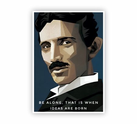 Be Alone, That Is When Ideas Are Born Poster Mockup
