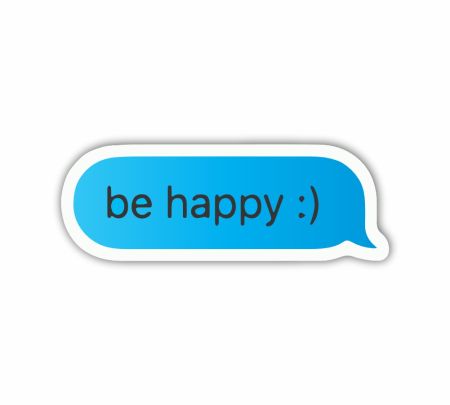 Be Happy 02 Sticker Mockup