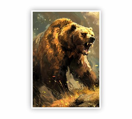 Grizzly Bear Poster Mockup