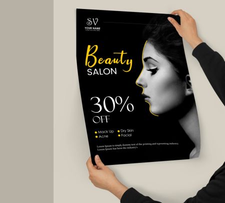 Beauty Salon Poster Mockup