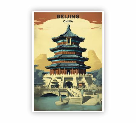 Beijing China Poster Mockup