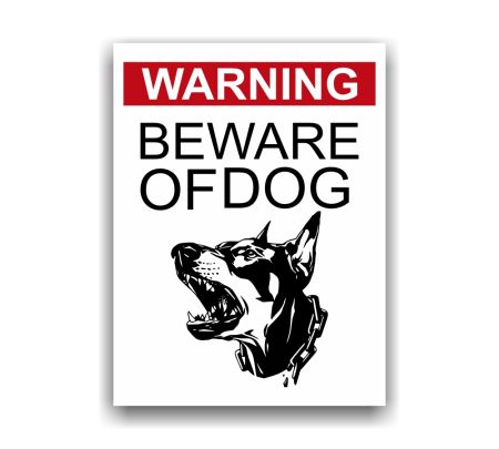 Beware of Dog Alert Sign for Home Entrance Mockup