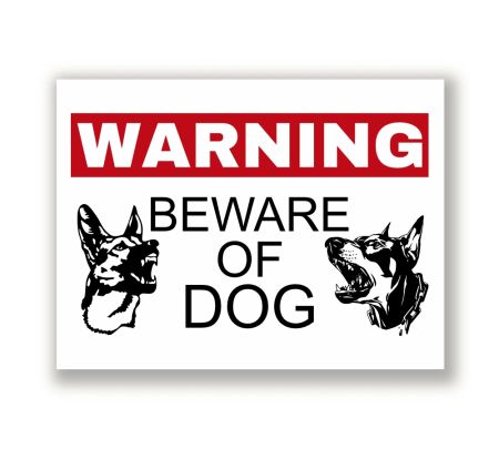 Beware of Dog Warning Sign Board for Home Gate Mockup