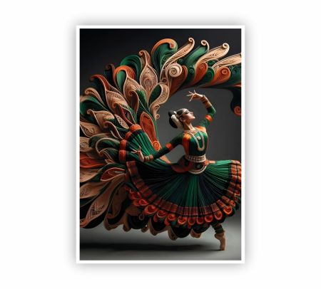 Bharatanatyam Art Poster Mockup