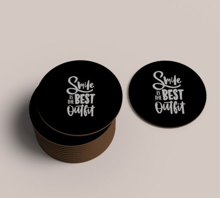 black acrylic coasters