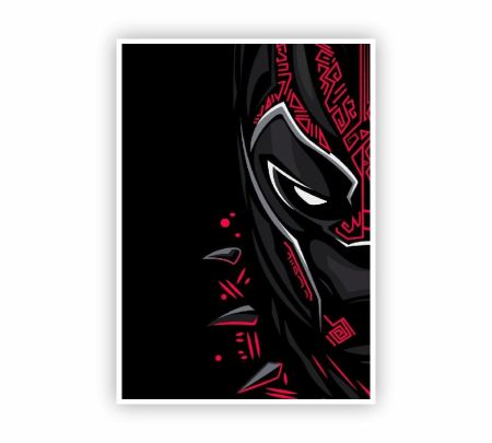 Black Panther Red Rise Poster Mockup