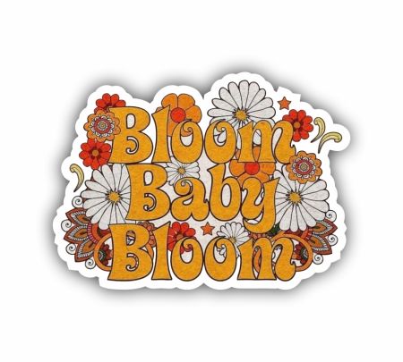 Bloom Baby Bloom Groovy Sticker Mockup