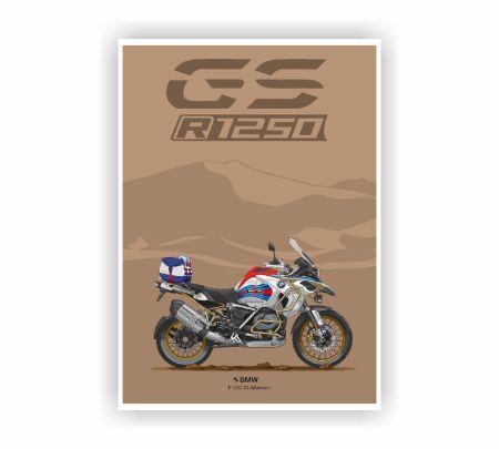 BMW Adventure R 1250 GS Poster Mockup