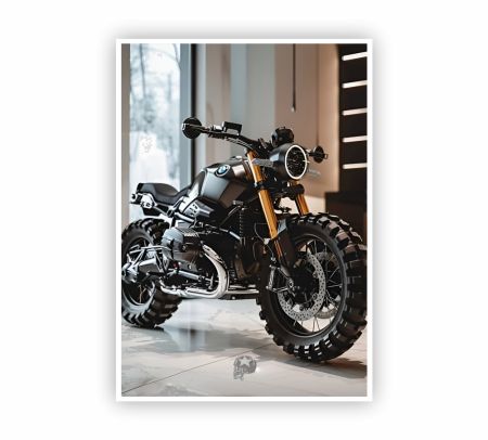 BMW R 9T Scrambler Poster Mockup
