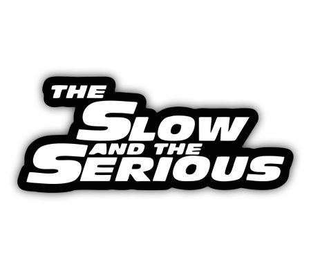 The Slow And The Serious Sticker Mockup