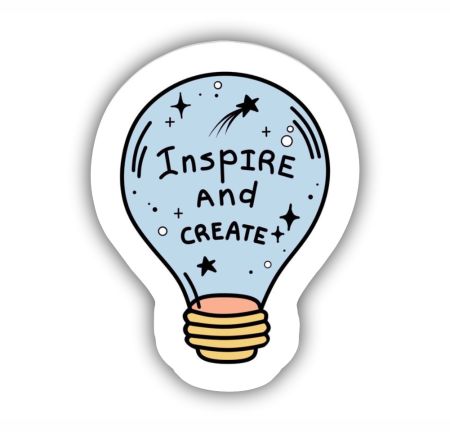 Inspire And Create Sticker Mockup