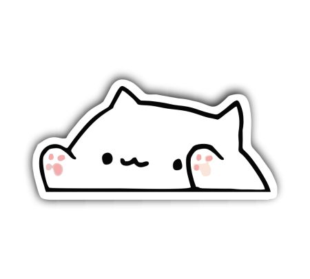 Bongo Cat Kawaii Sticker Mockup