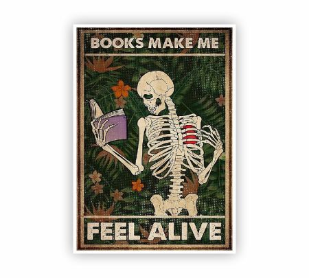Books Make Me Feel Alive Poster Mockup