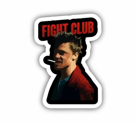 Brad Pitt Fight Club Sticker Mockup
