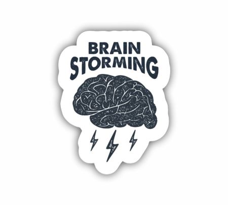 Brain Storming Sticker Mockup