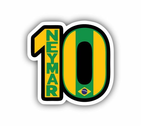Brazil Neymar Football Sticker