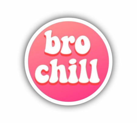 Bro Chill Sticker Mockup