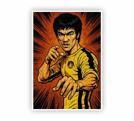 Bruce Lee Art Poster Mockup