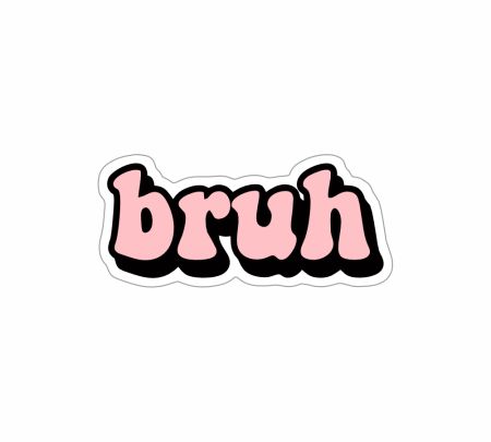 Bruh Sticker Mockup