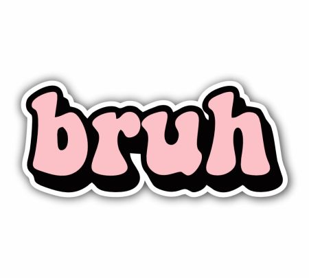 Bruh Sticker Mockup