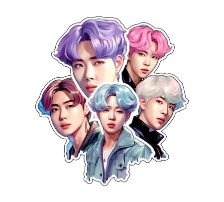 BTS Art Sticker Mockup