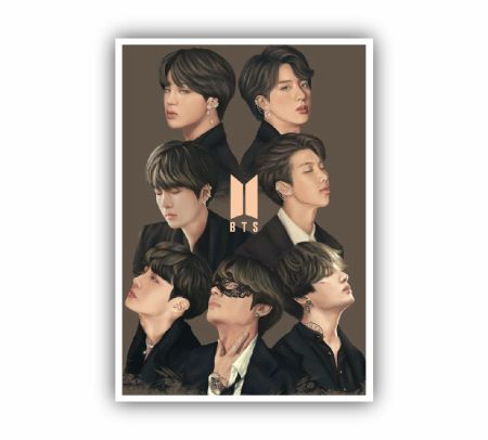 BTS K-Pop Group Poster Mockup