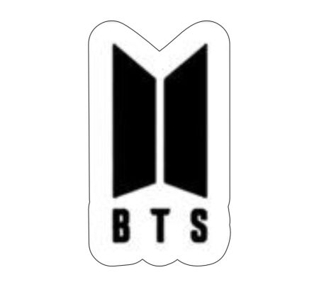 BTS Logo Sticker Mockup