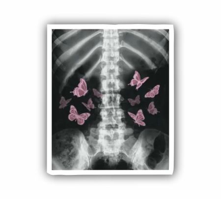 Butterflies In the Stomach Sticker Mockup