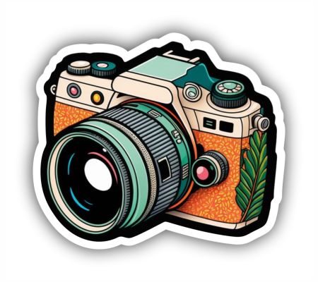 Camera Sticker Mockup