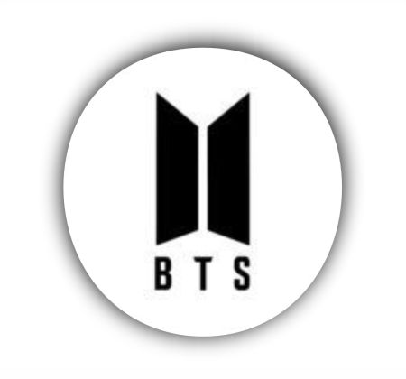 BW BTS Logo Sticker Mockup