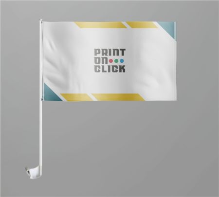 Car Flag Mockup