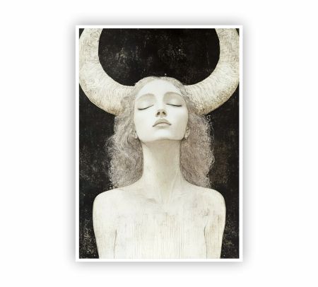 Celestial Aries Woman Poster Mockup