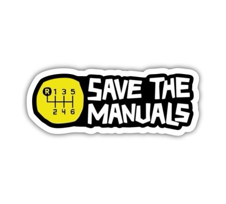 Save The Manuals Sticker Mockup