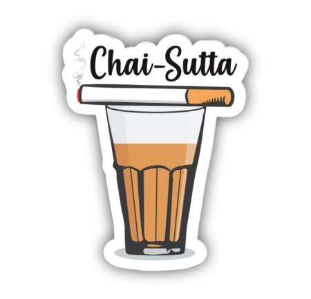 Chai Sutta Sticker Mockup