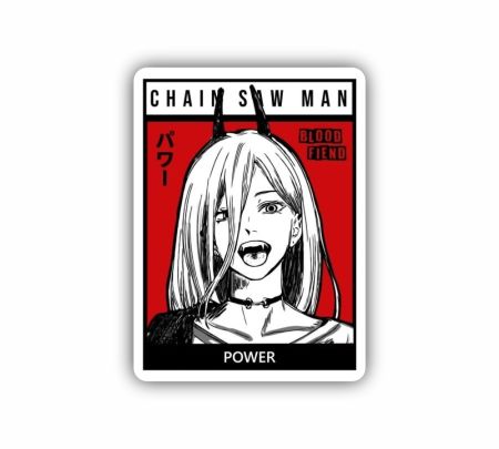 Chainsaw Man Power Sticker Mockup