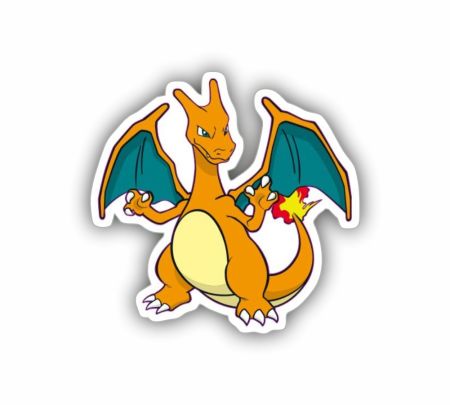 Charizard Pokemon Sticker Mockup